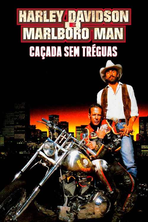 Pôster de Harley Davidson e Marlboro Man - Caçada Sem Tréguas